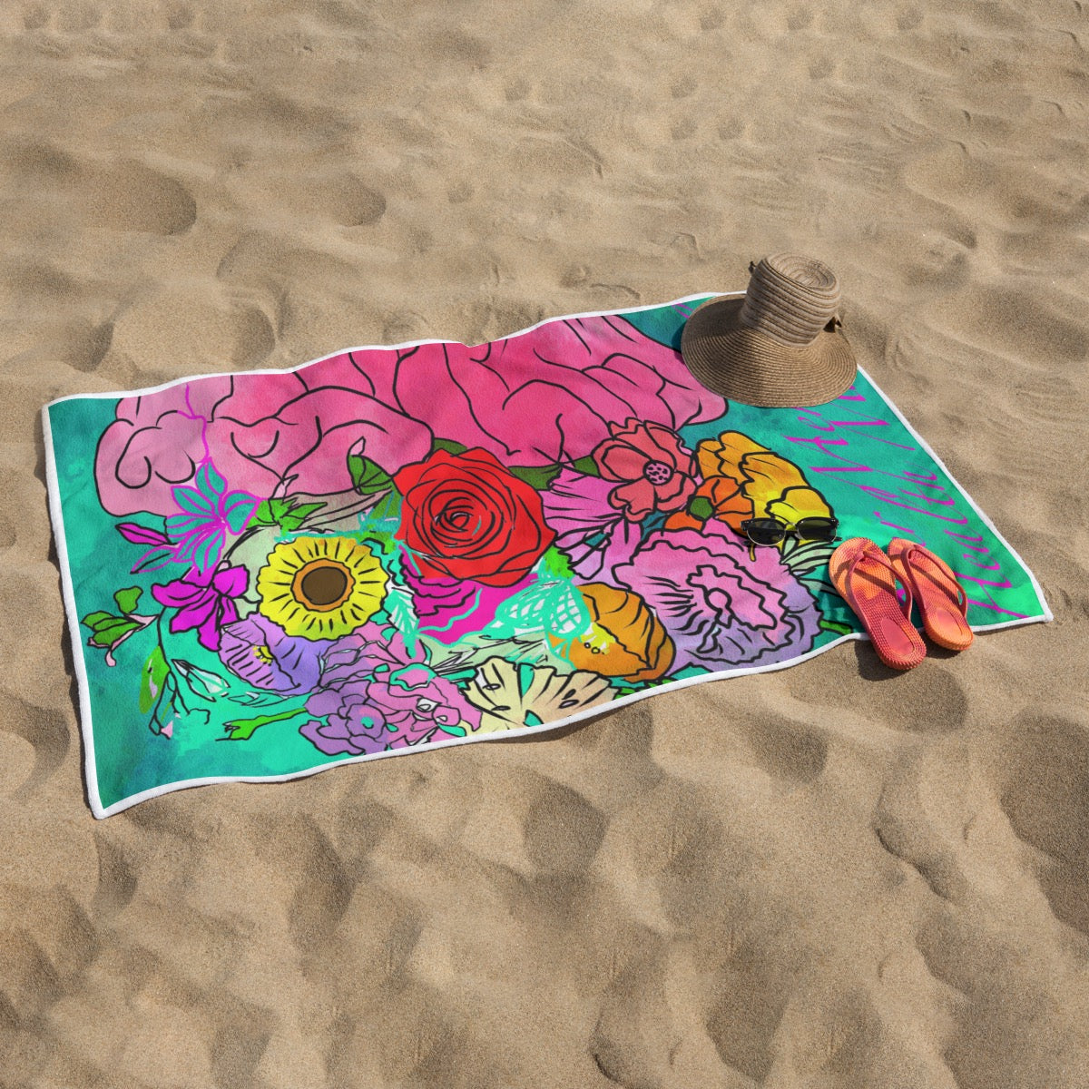 Mental Health Matters Rectangular Beach Towel