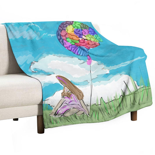 Brain Balloons Cosy Throw Blanket