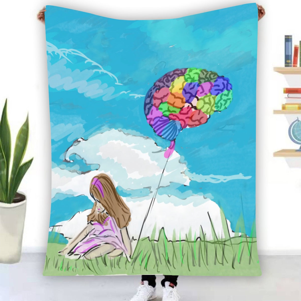 Brain Balloons Cosy Throw Blanket