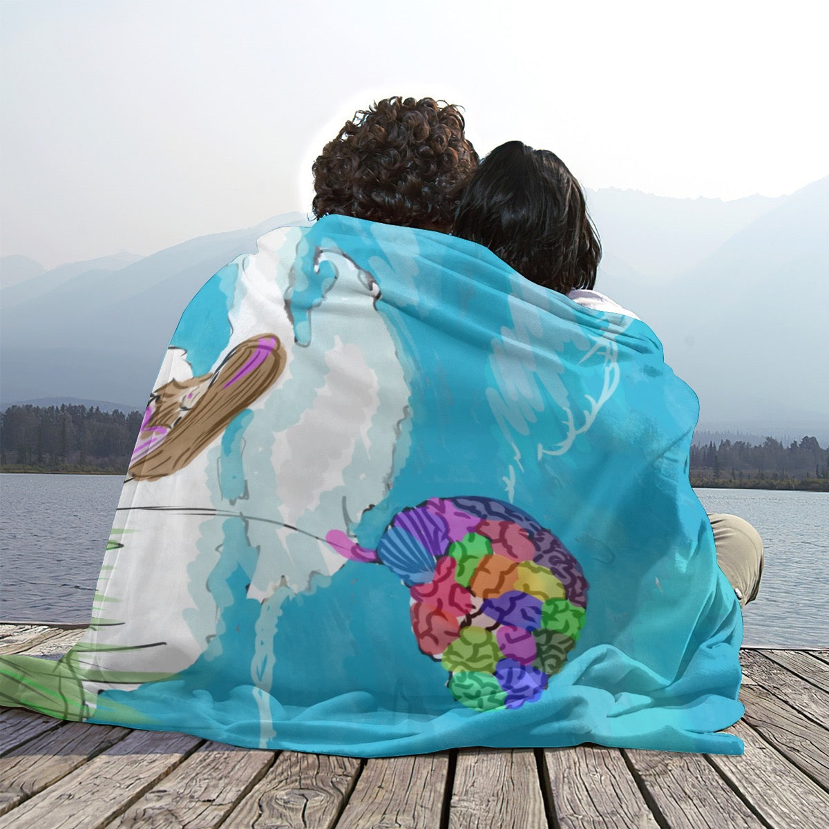 Brain Balloons Cosy Throw Blanket