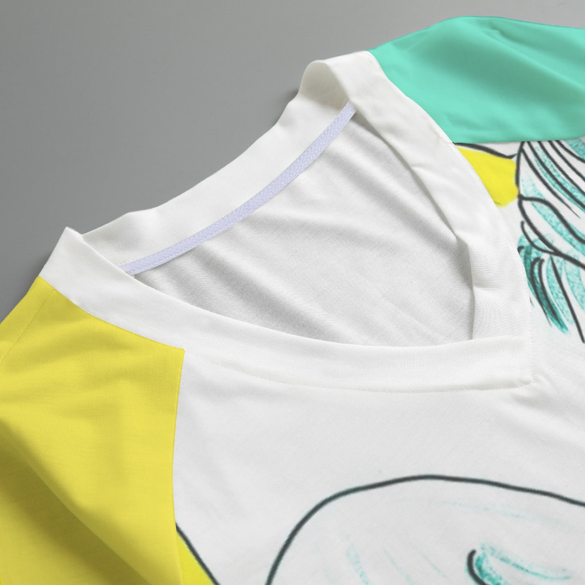 All-Over Print Women's V-neck T-shirt With Short Sleeve