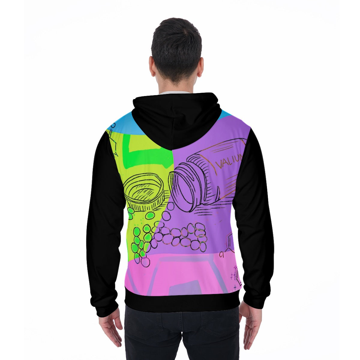 pop art art pills hooded jacket