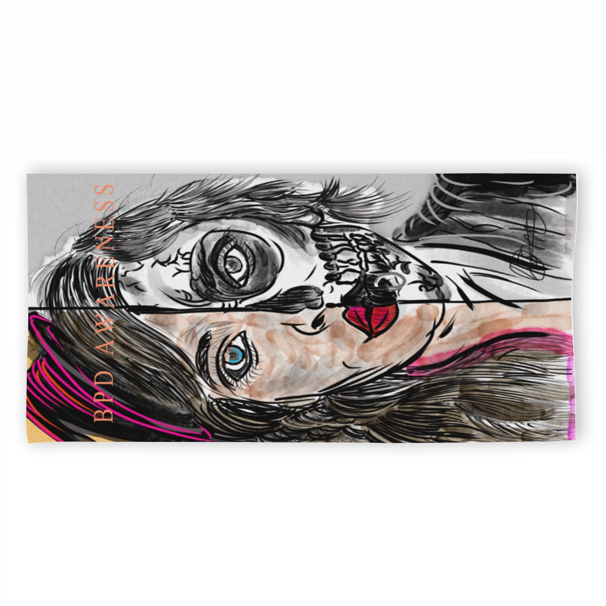 Adult Beach towel Vertical Style Printed in USA|320GSM