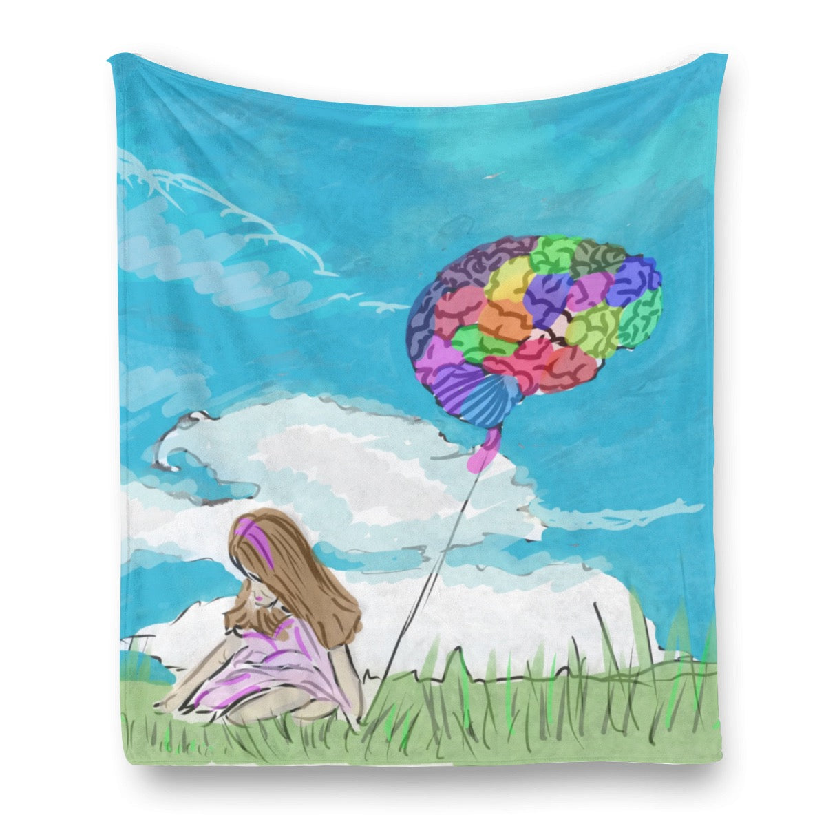Brain Balloons Cosy Throw Blanket