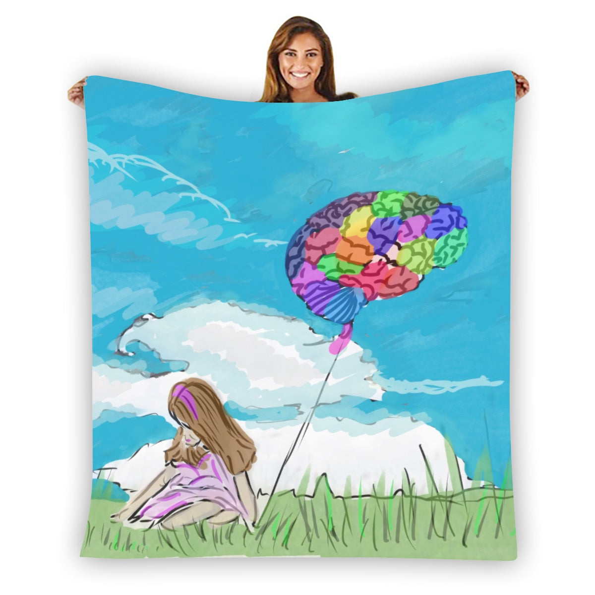 Brain Balloons Cosy Throw Blanket