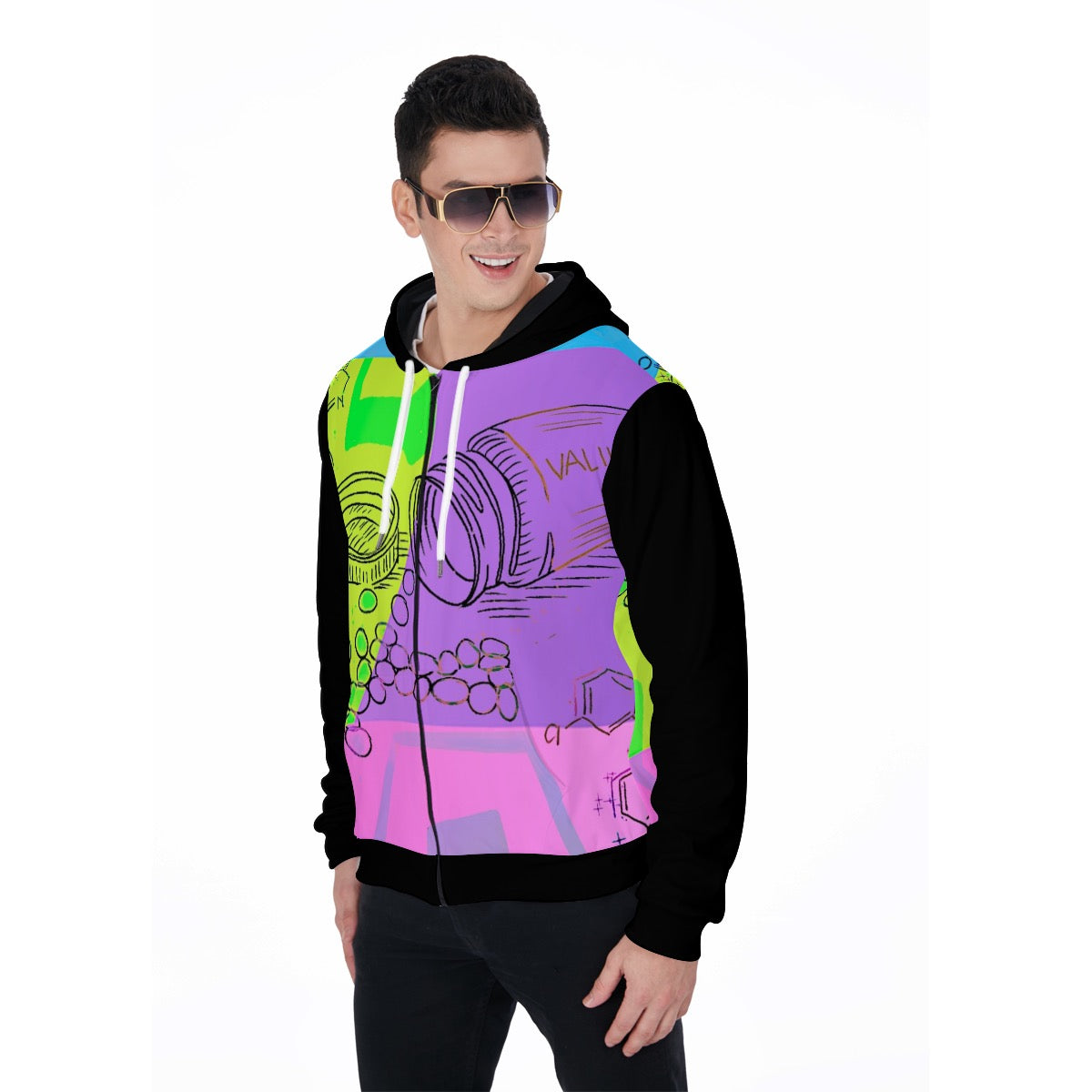 pop art art pills hooded jacket