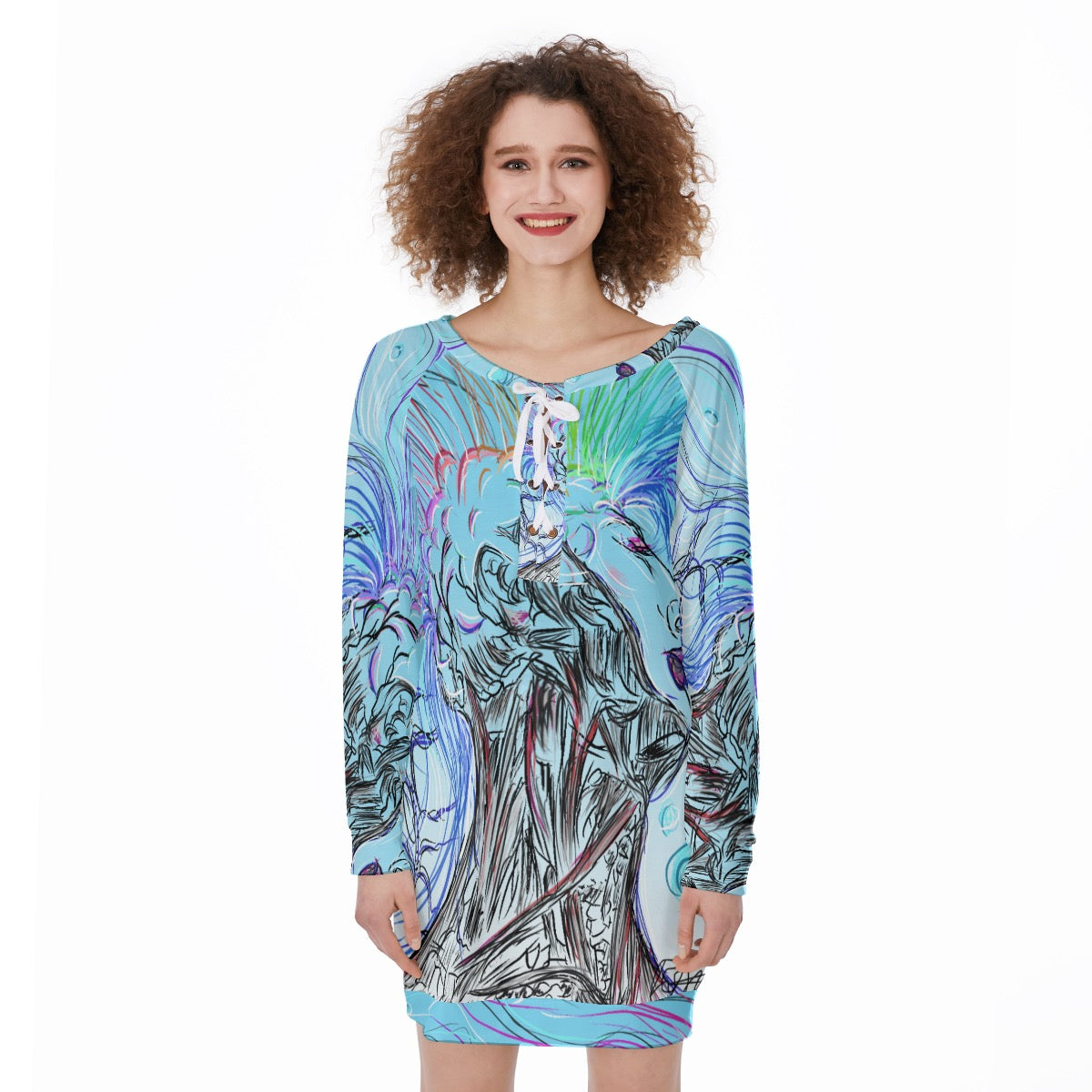 Live Free from DV lace up Shirt